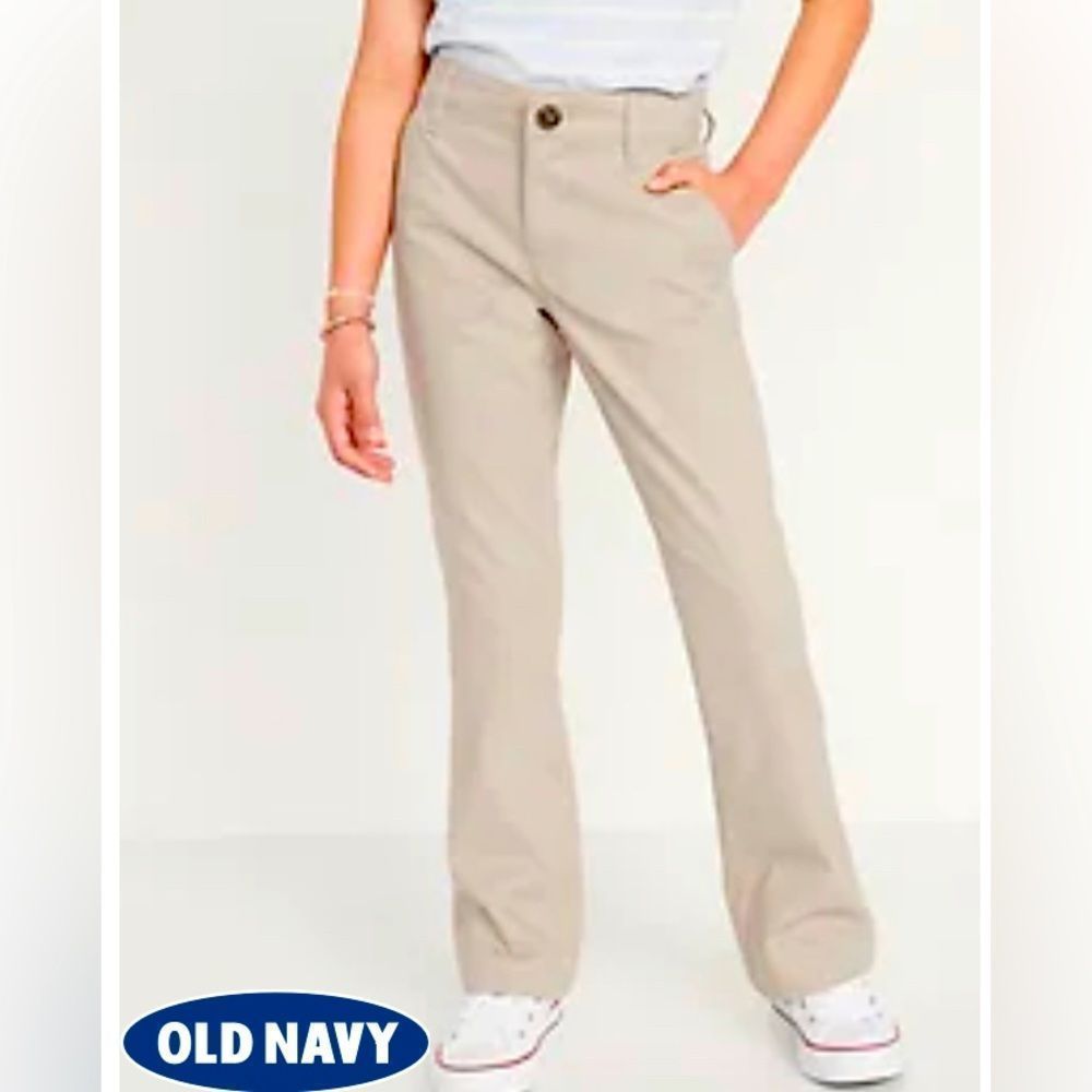 Old Navy School Uniform Bootcut Pants for Girls Size 7 Slim — 2 Pairs